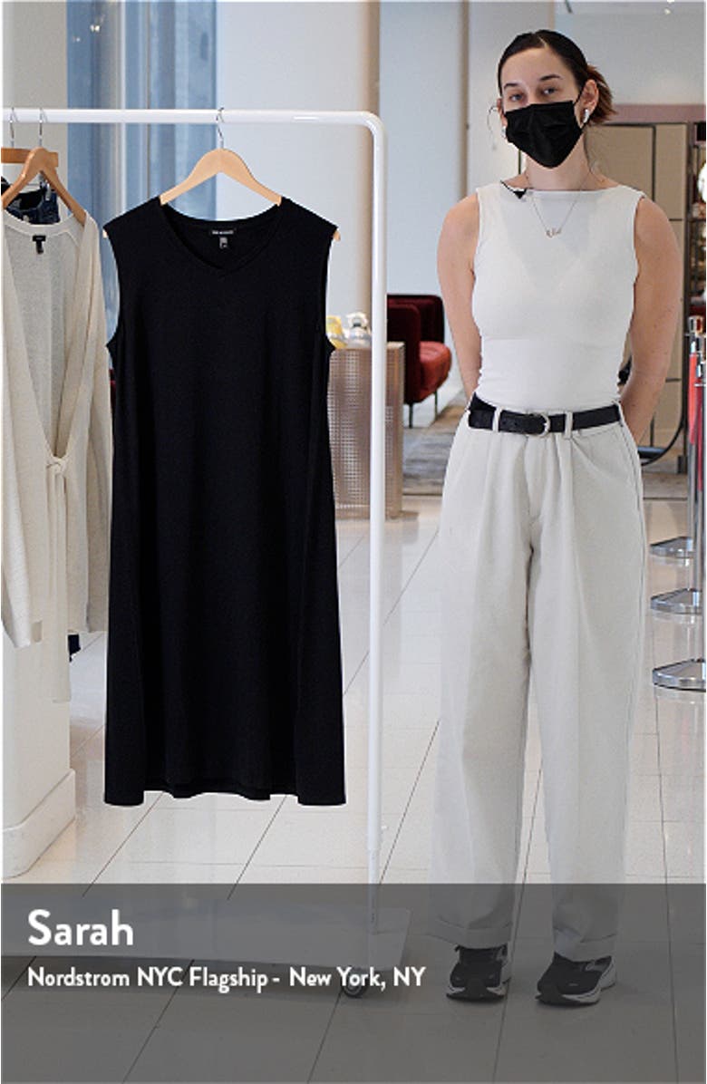 V-Neck Stretch Jersey Dress, sales video thumbnail