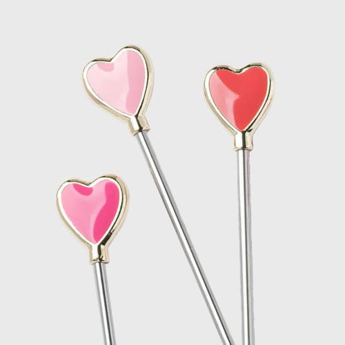 Joanna Buchanan Stripey Bee Swizzle Sticks In Multi