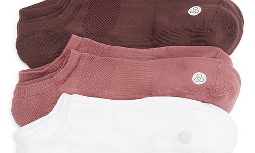 Zella 3-pack Low Training Socks In Brown