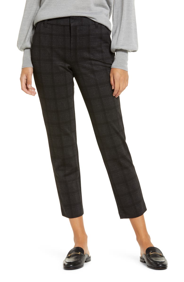 Wit & Wisdom 'Ab'Solution Plaid Ankle Trousers, Main, color,