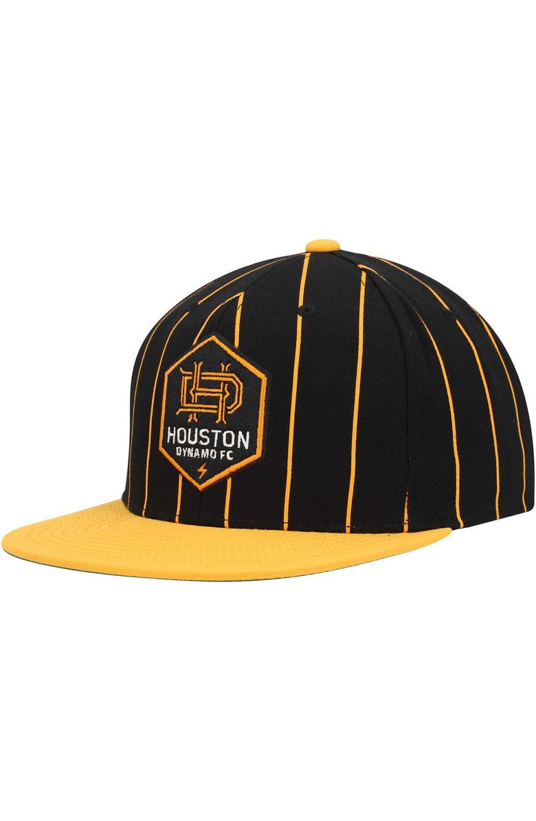 Mitchell & Ness Men's Mitchell & Ness Black Houston Dynamo FC Team Pin Snapback Hat, Alternate, color, Black