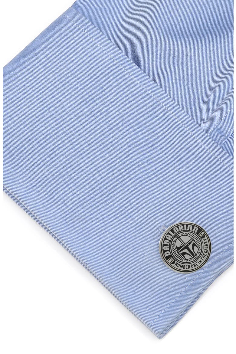 Dadalorian Cuff LInks, Alternate, color, SILVER