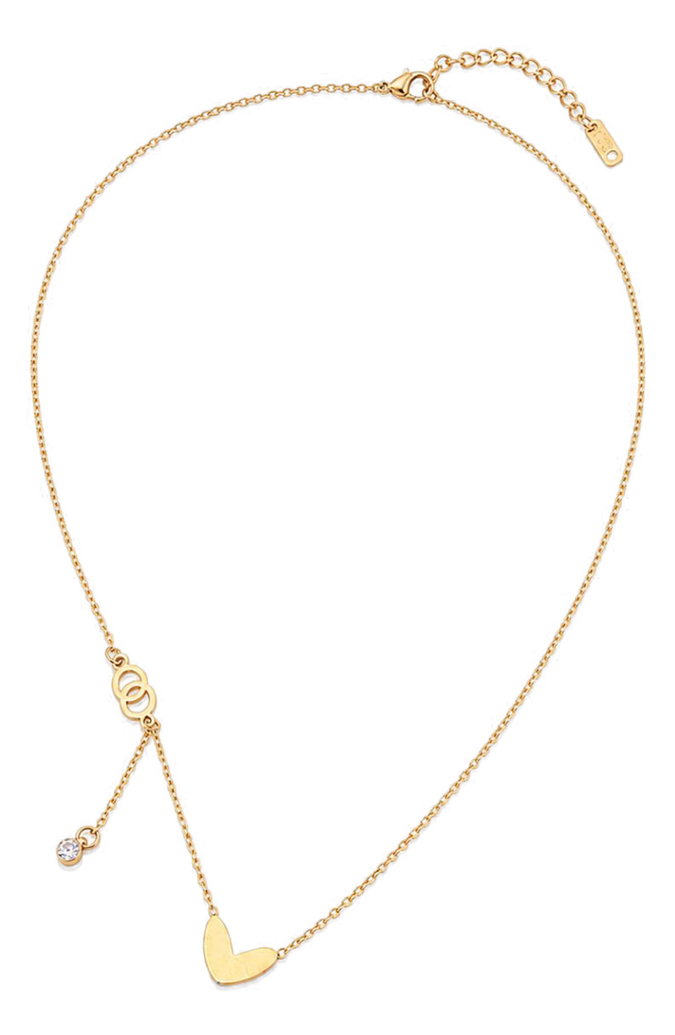 Heart & Cubic Zirconia Pendant Necklace