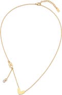 REBL Heart & Cubic Zirconia Pendant Necklace