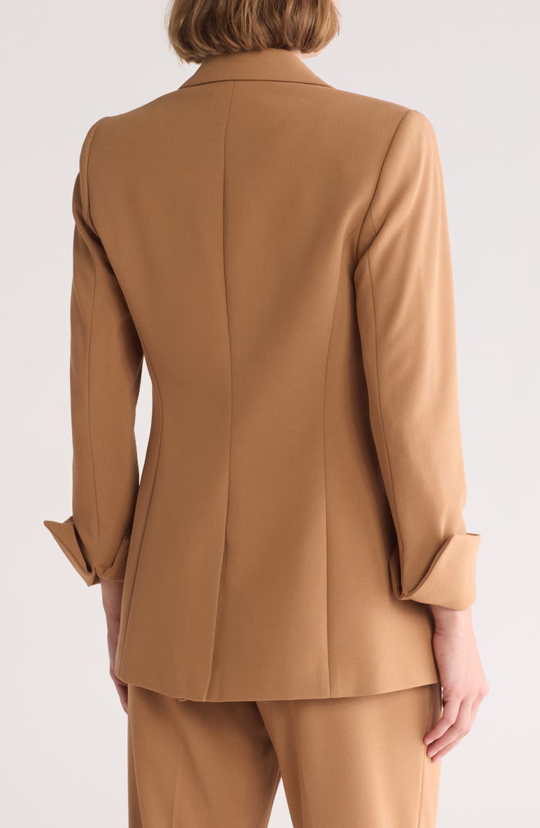 Calvin Klein Scuba Crepe Open Front Jacket, Alternate, color,