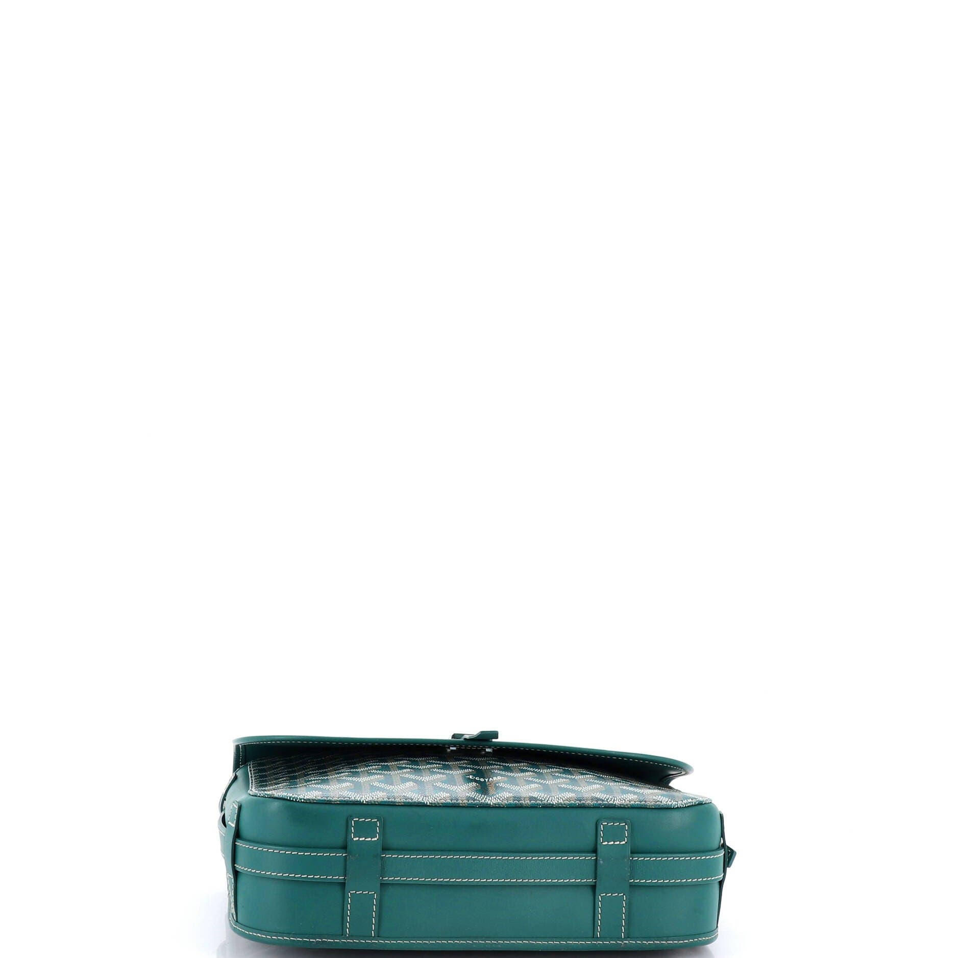 Pre-Owned Goyard Belvedere II Messenger Bag Coated Canvas MM, Alternate, color, Green