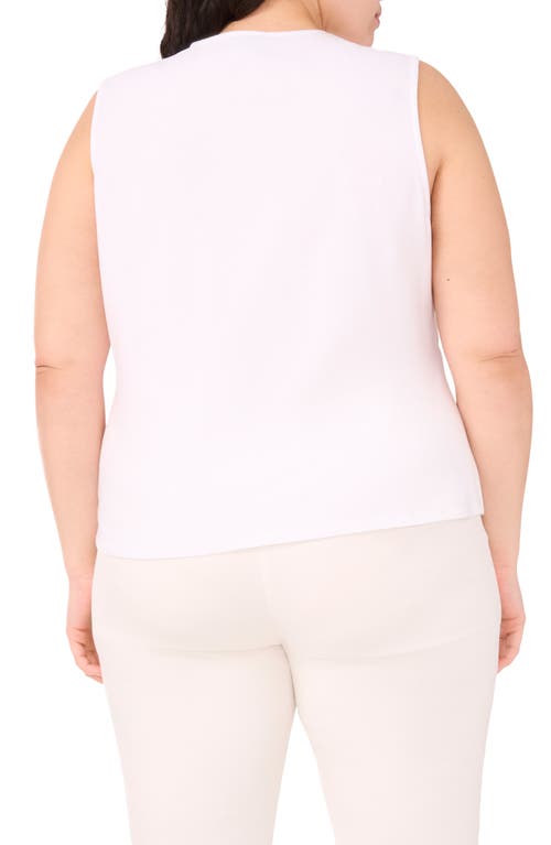 Halogenr Halogen(r) Twist Front Sleeveless Cotton Knit Top