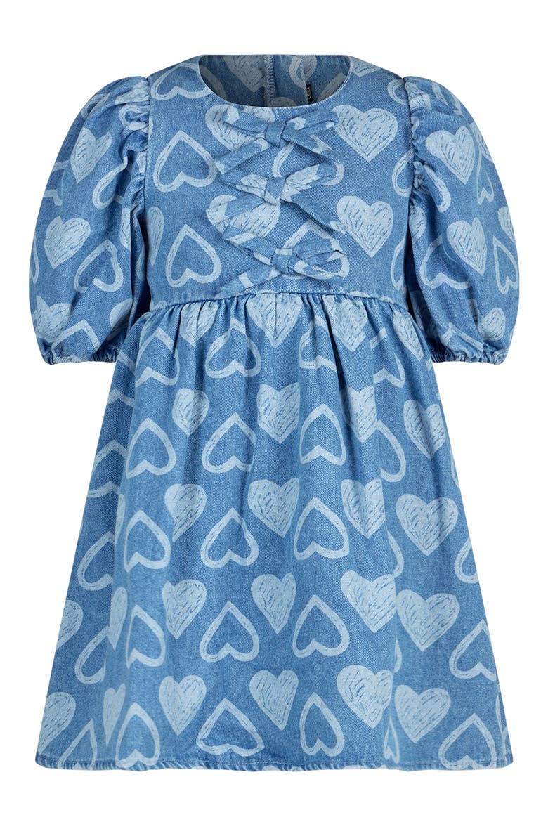 Kids' Rebel Heart Chambray Dress, Main, color, BLUE CHAMBRAY
