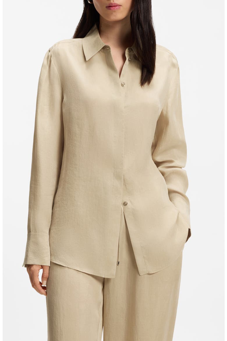 Beruta Button-Up Shirt, Main, color, PUMICE