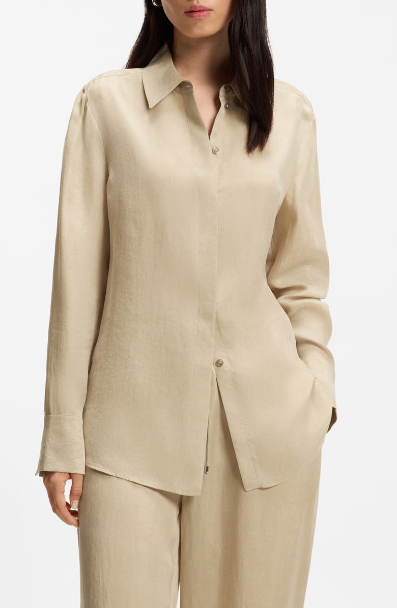 BOSS Beruta Button-Up Shirt, Main, color, Pumice