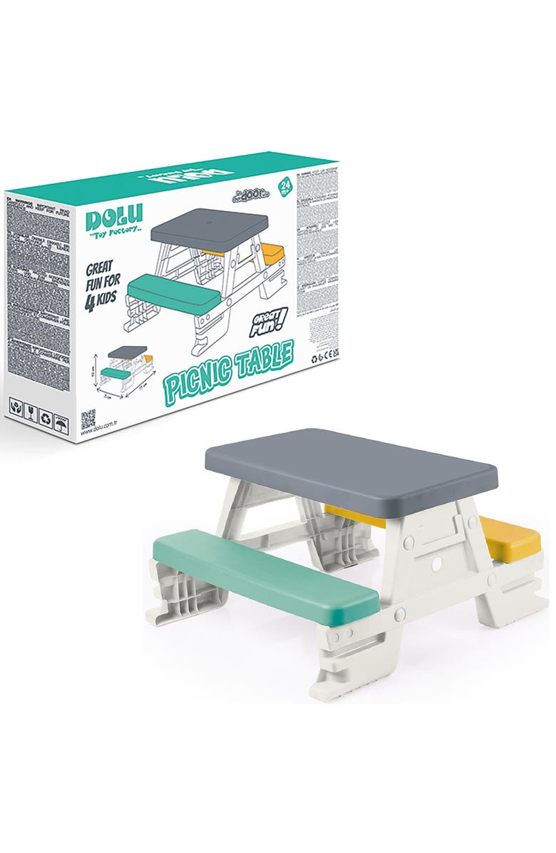 Dolu Picnic Table For 4, Age 2+, Alternate, color, Multicolored
