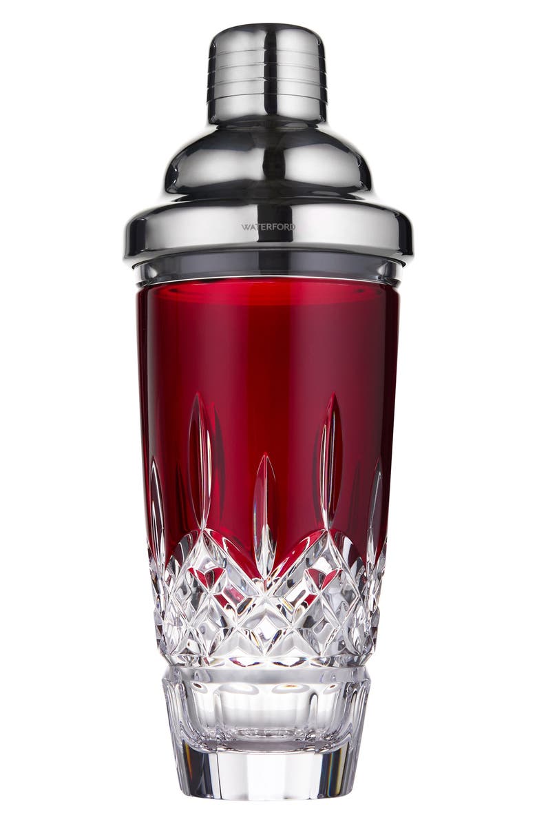 Waterford Lismore Red Crystal Cocktail Shaker, Main, color,