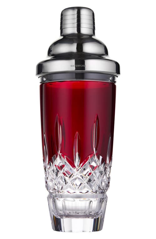 Waterford Lismore Red Crystal Cocktail Shaker In Red
