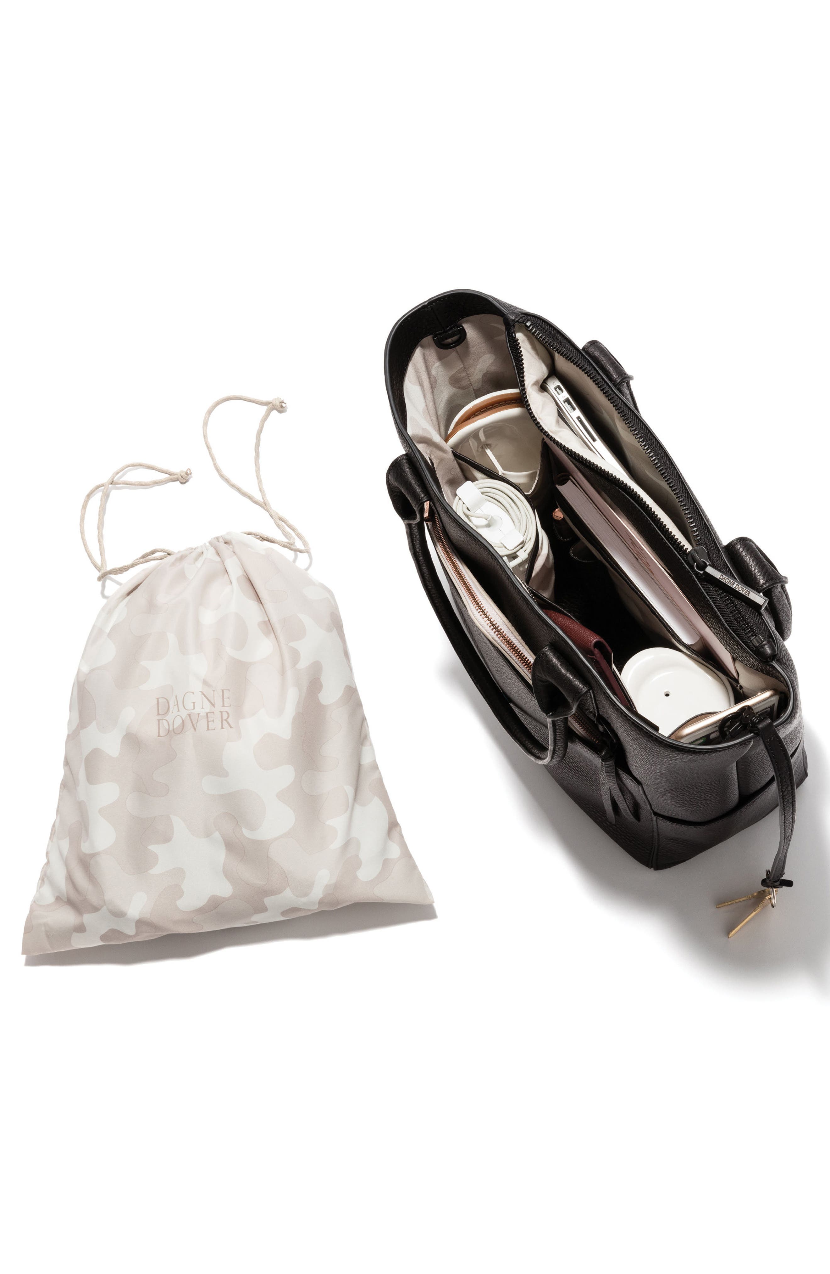 Dagne Dover Charlie Leather Tote, Alternate, color, 