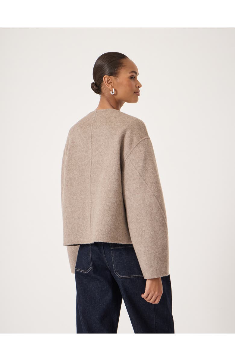 Hush Linnie Double Faced Collarless Jacket, Alternate, color, Oatmeal Marl