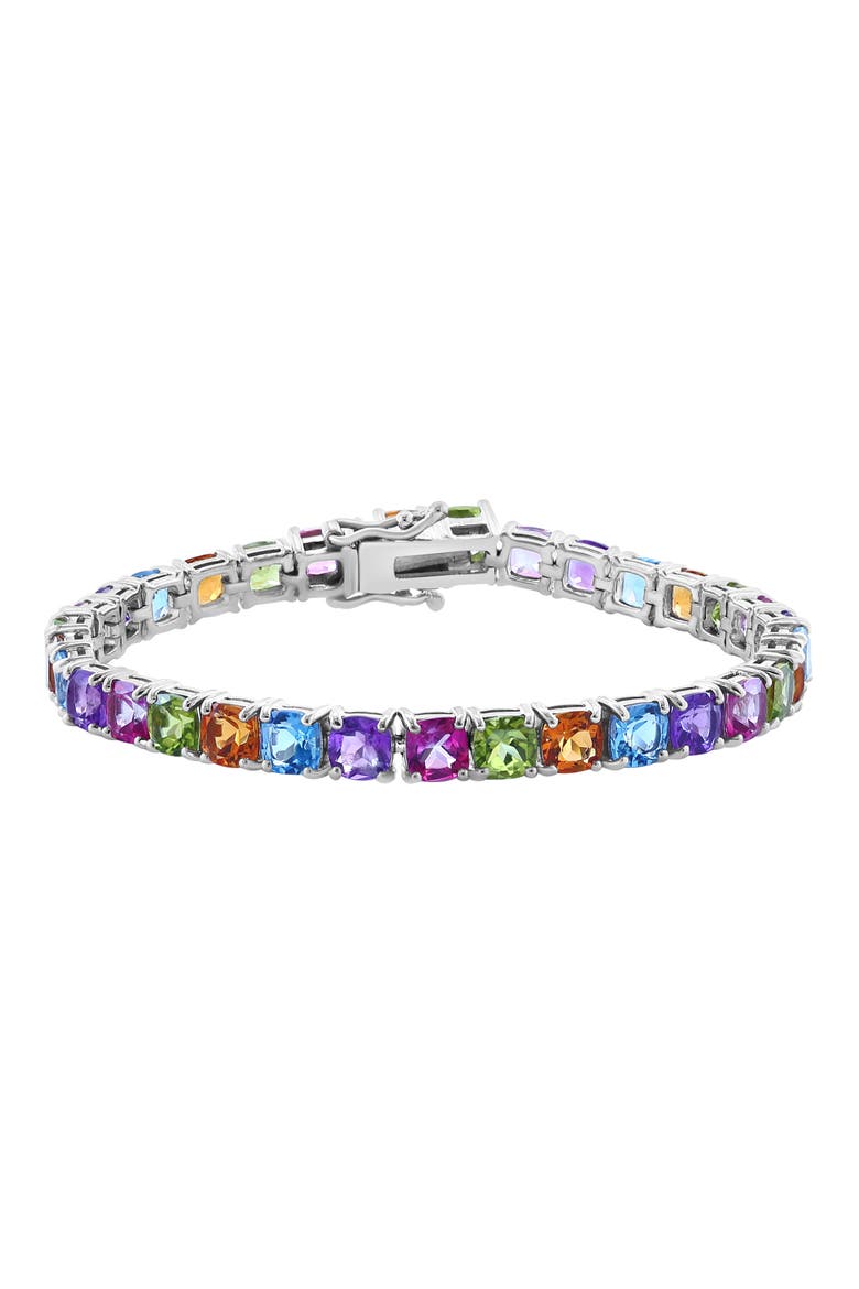 Sterling Silver Stone Bracelet, Main, color, BLUE/ GREEN/ PINK MULTI