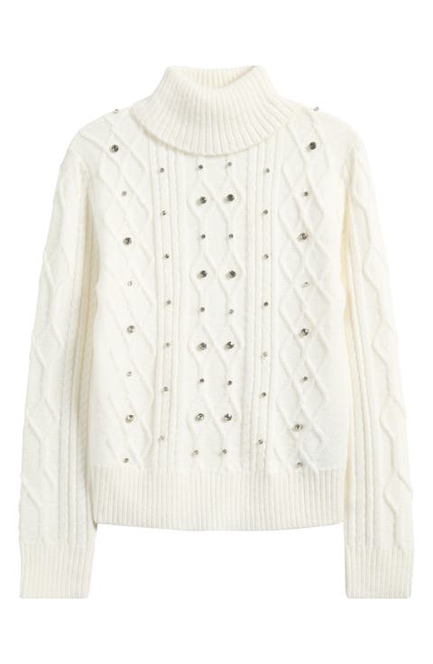 Embellished Cable Stitch Sweater