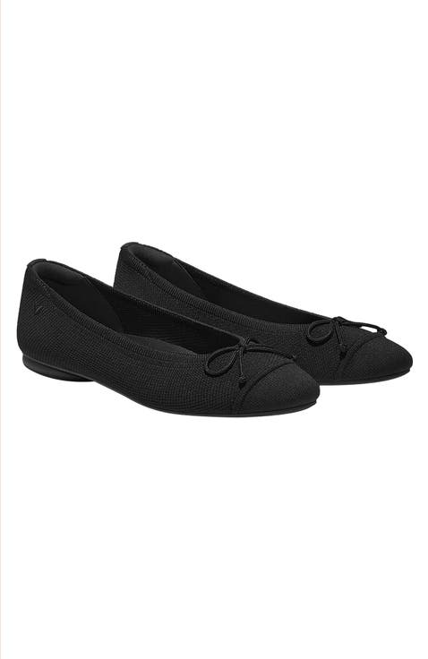 Tiana Almond-Toe Bow Flats