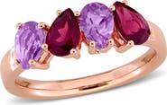 Julianna B. Amethyst & Rhodolite 4-Stone Ring
