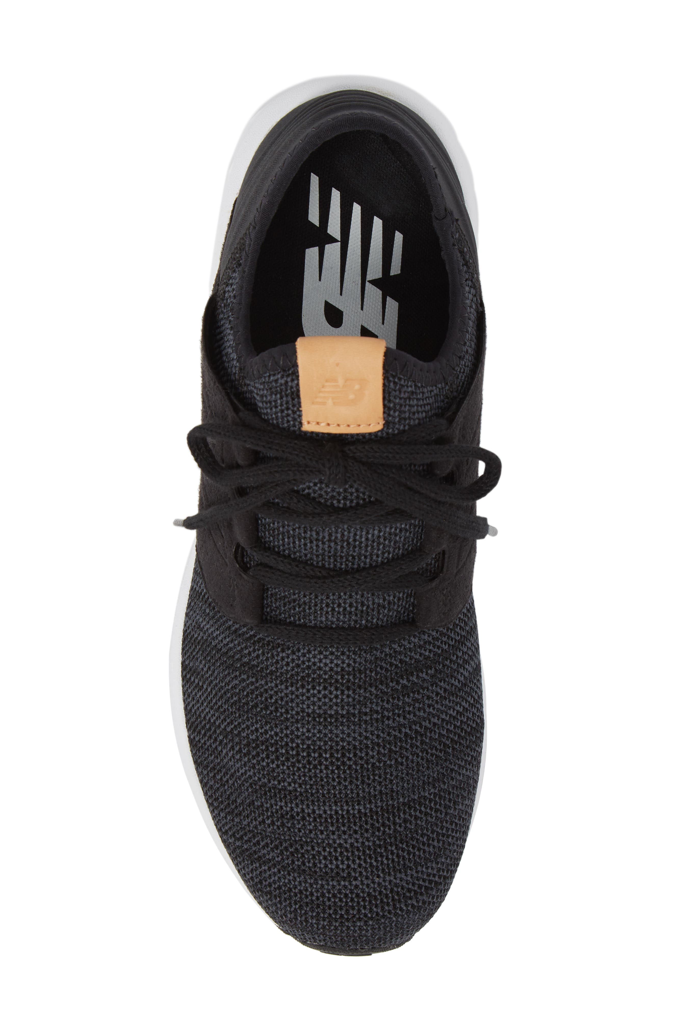 Fresh Foam Cruz v2 Knit Running Shoe, Alternate, color, BLACK/ WHITE