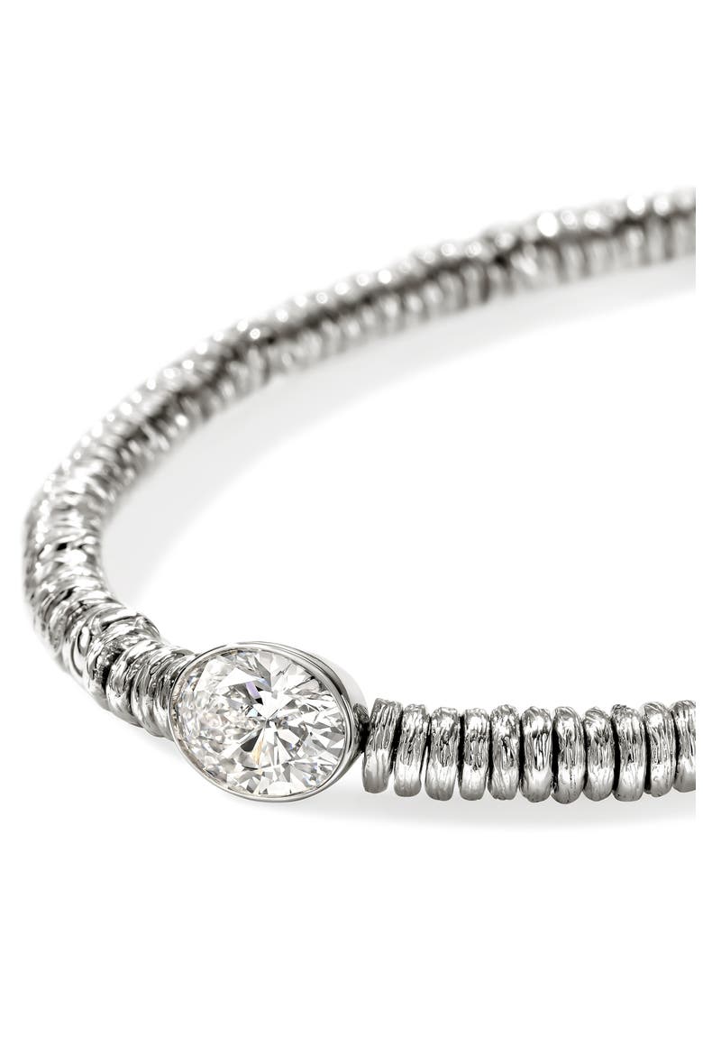JH Lovestruck™ Heishi Bracelet, Sterling Silver, Lab-Grown Diamond, 1.0TCW, Alternate, color, SILVER