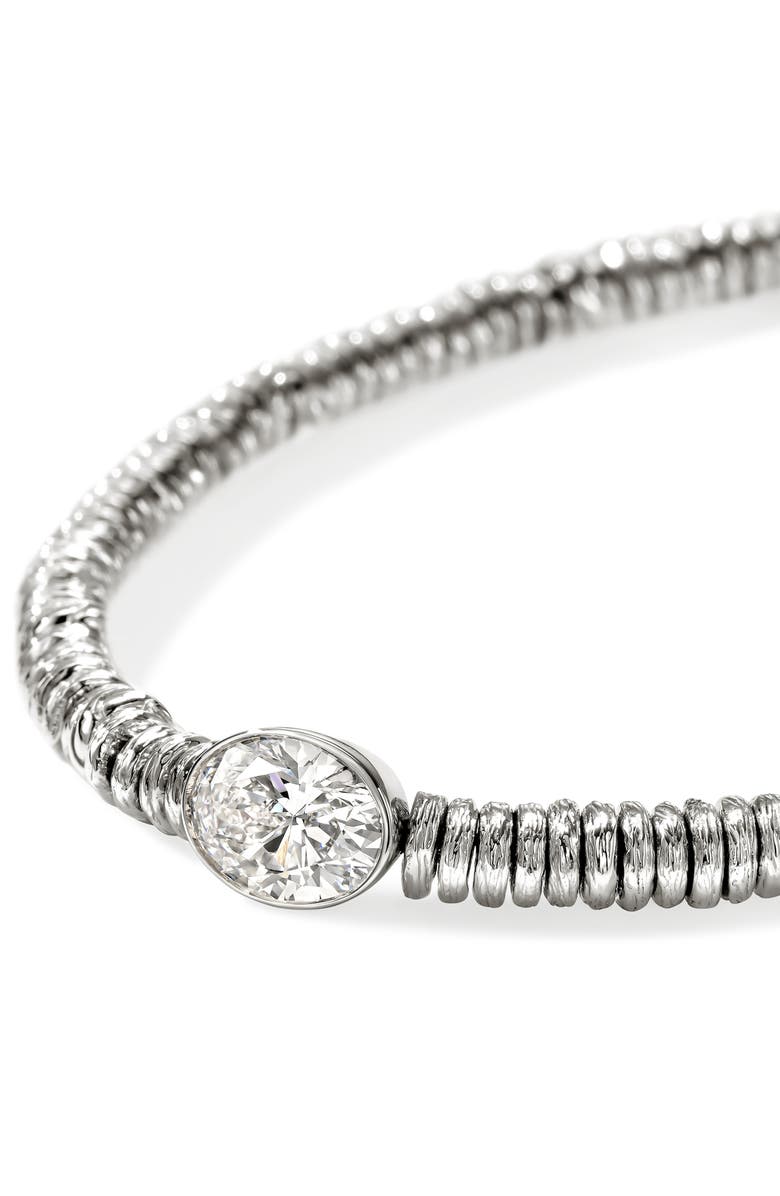 John Hardy Lovestruck<sup>™</sup> Heishi Lab Grown Diamond Pendant Bracelet, Alternate, color, Silver