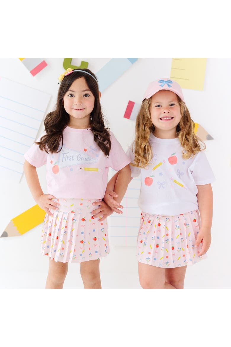 First Grade Pennant Short Sleeve T-Shirt, Alternate, color, Ballet Pink