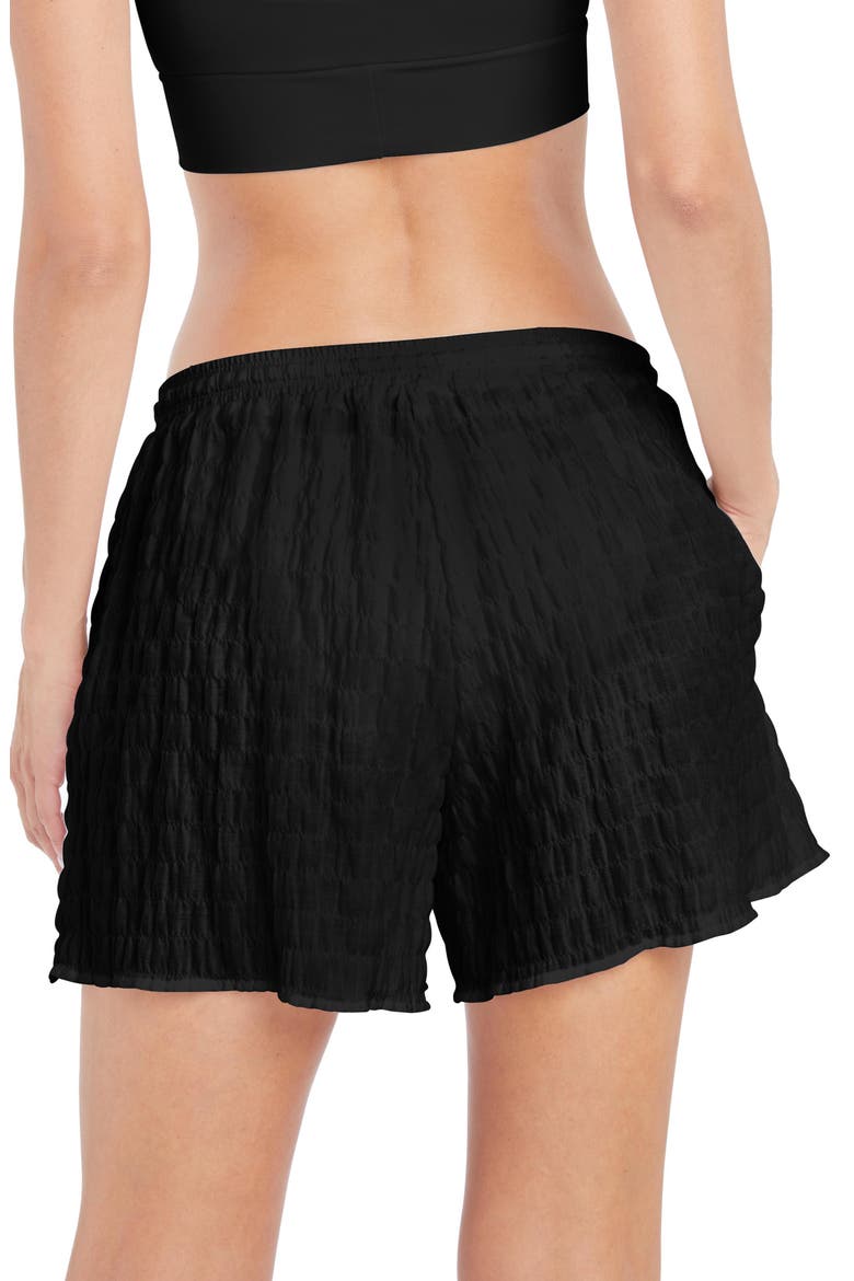 Fiona Cover-Up Shorts, Alternate, color, BLACK