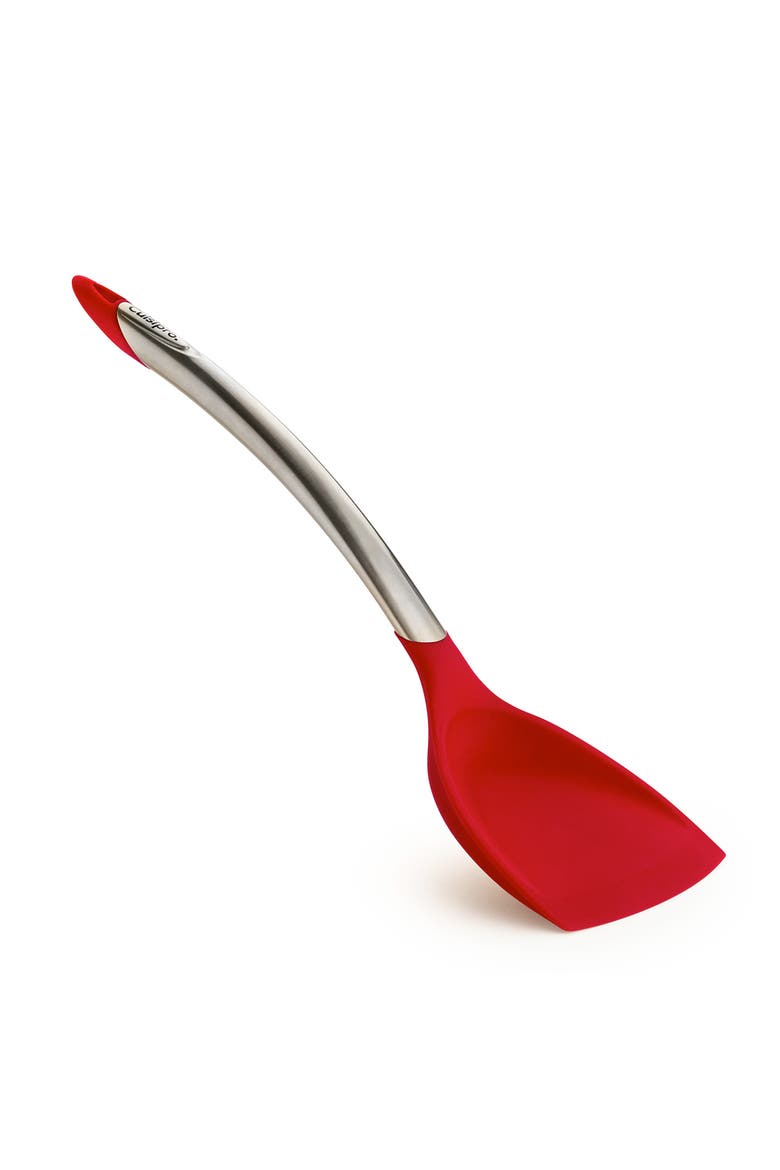 Silicone & Stainless Steel Wok Turner, Red, Main, color, Red