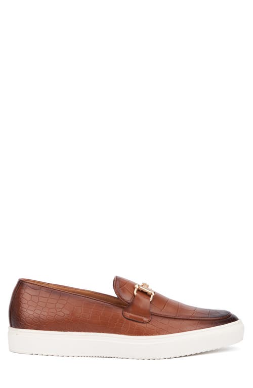 X-ray Xray Zeth Croc Embossed Horsebit Loafer In Cognac