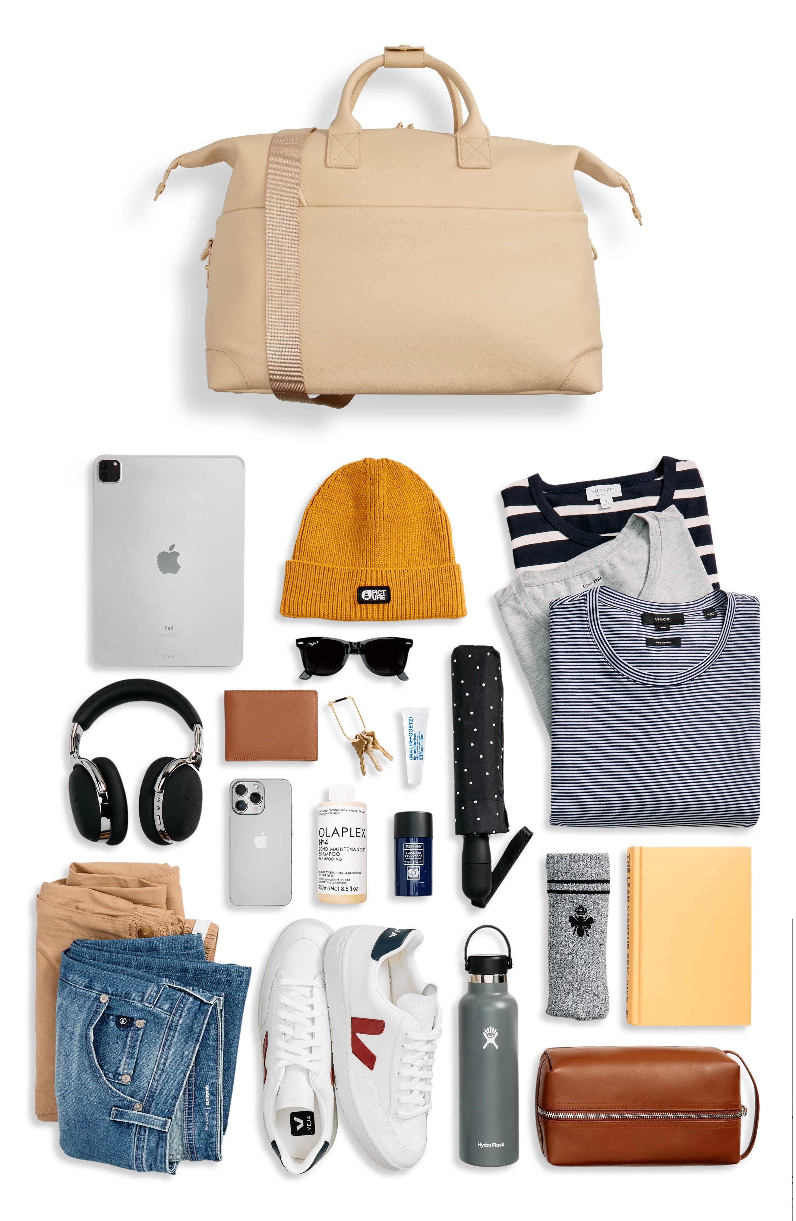 The Premium Duffle Bag, Alternate, color, BEIGE