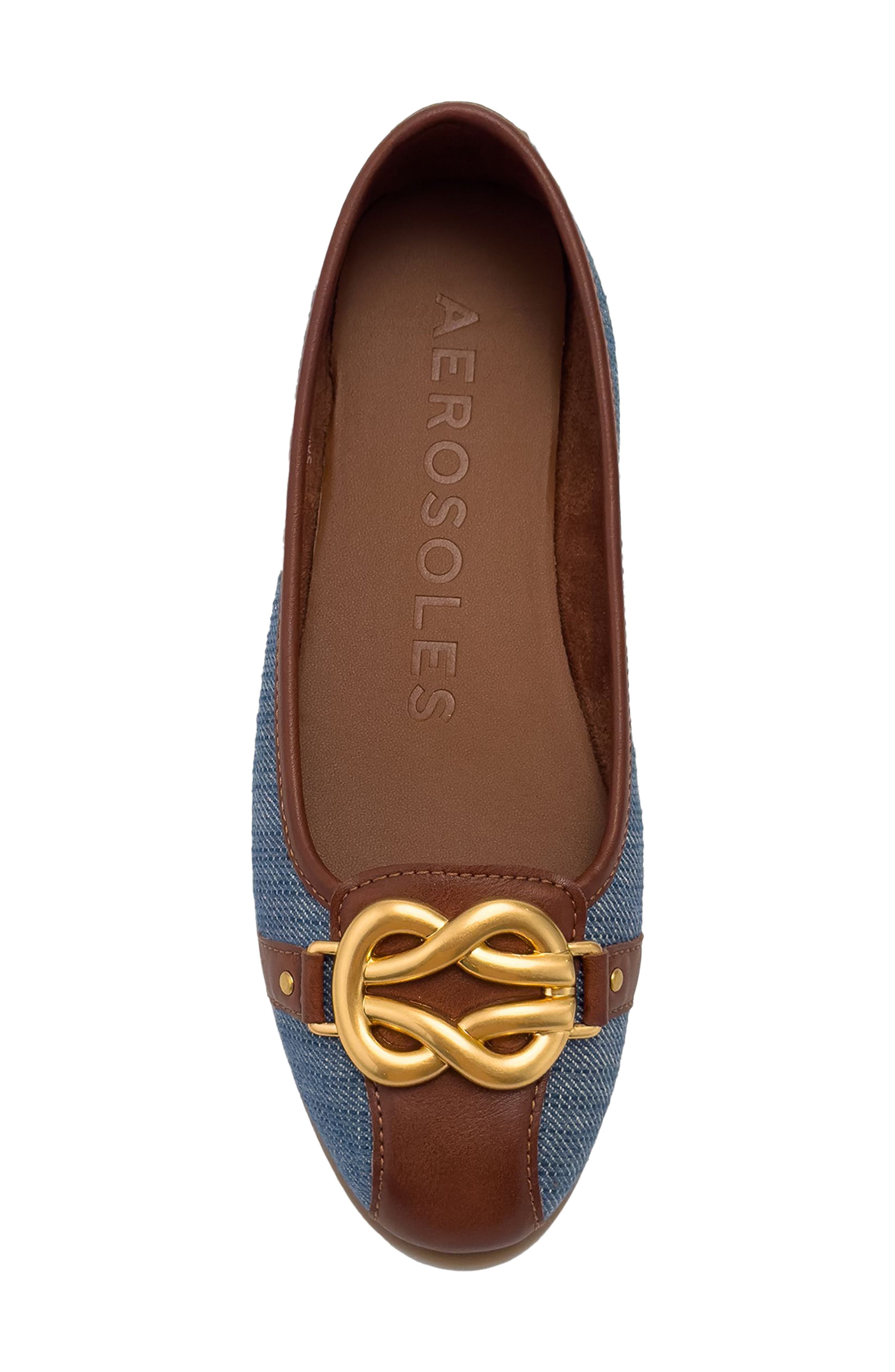 Big Bet Ballet Flat - Wide Width Available, Alternate, color, BLUE/ TAN