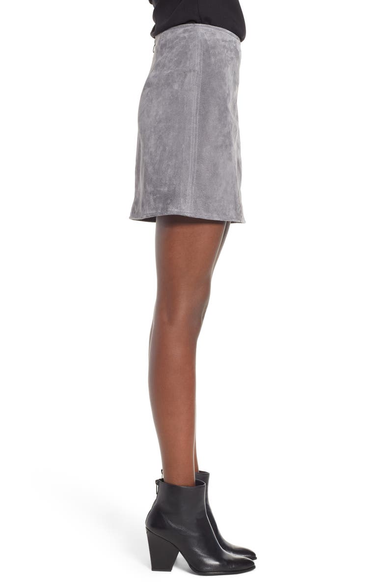 BLANKNYC A-Line Suede Skirt, Alternate, color,