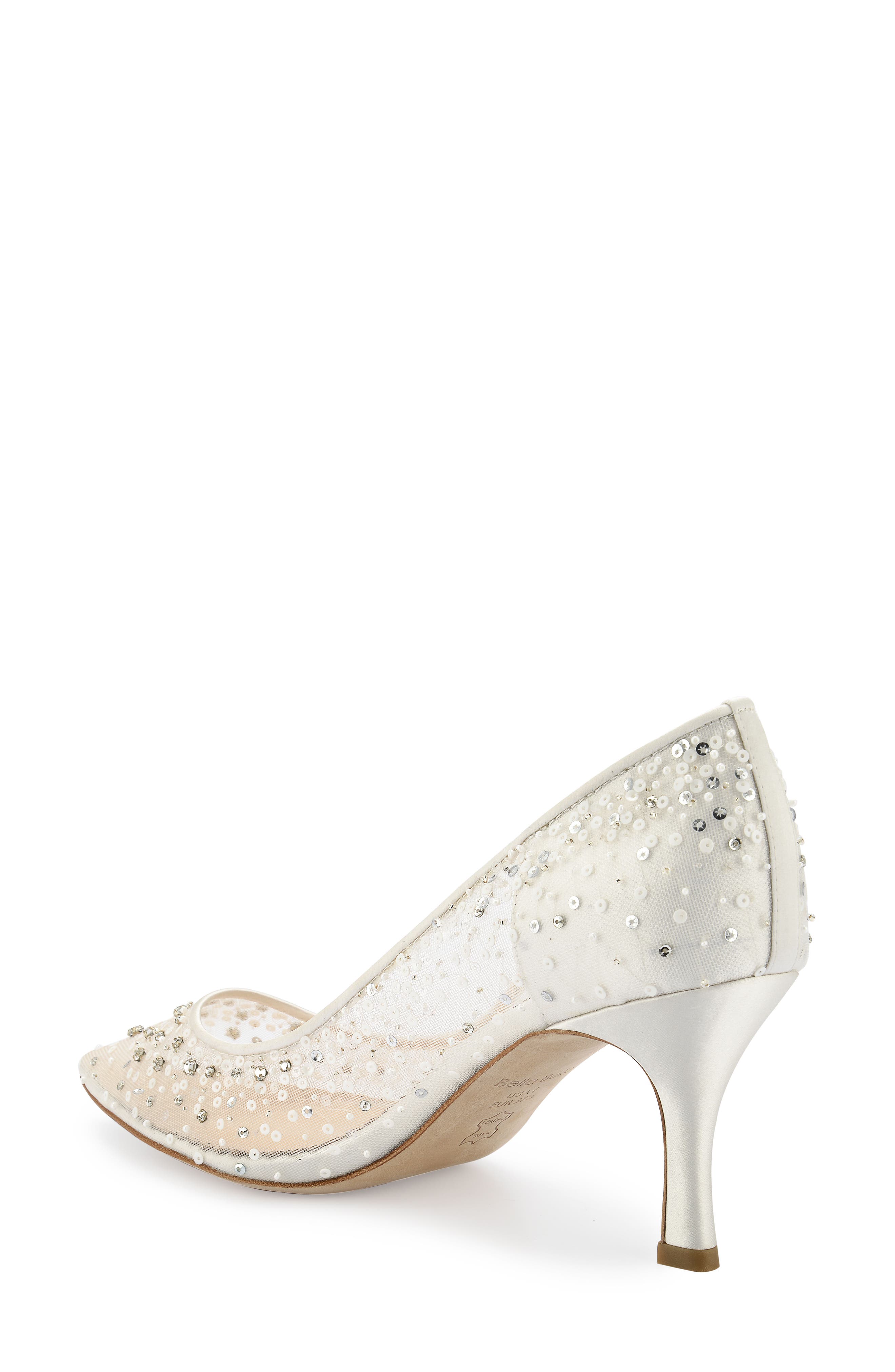 Evelyn Pointed Toe Pump, Alternate, color, IVORY SILK