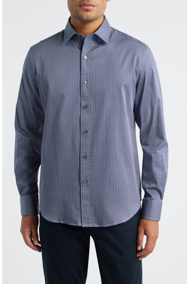 Julian Shaped Fit Button-Up Shirt, Main, color, LILAC