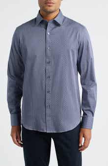 Bugatchi Julian Shaped Fit Button-Up Shirt