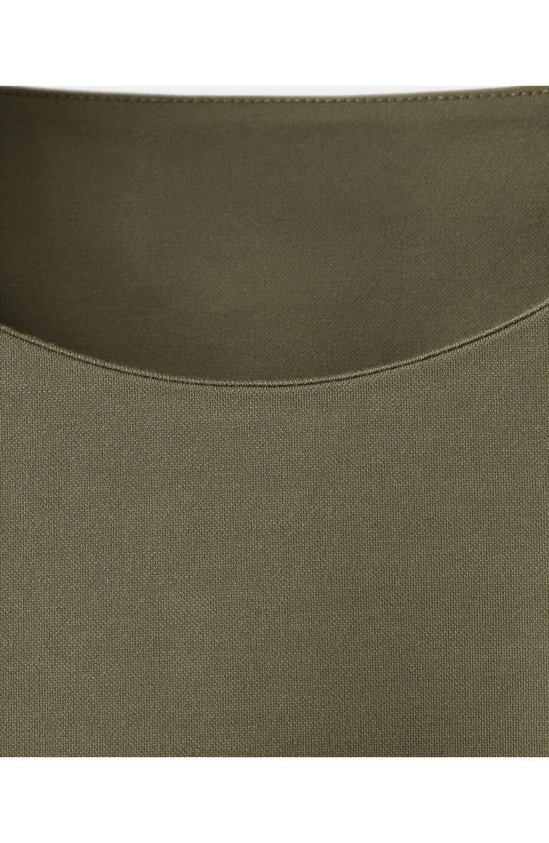 MANGO Ruched Boat Maternity Tank, Alternate, color, Khaki Green
