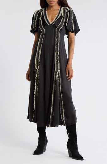 THE GREAT. The Dancehall Short Sleeve Maxi Dress