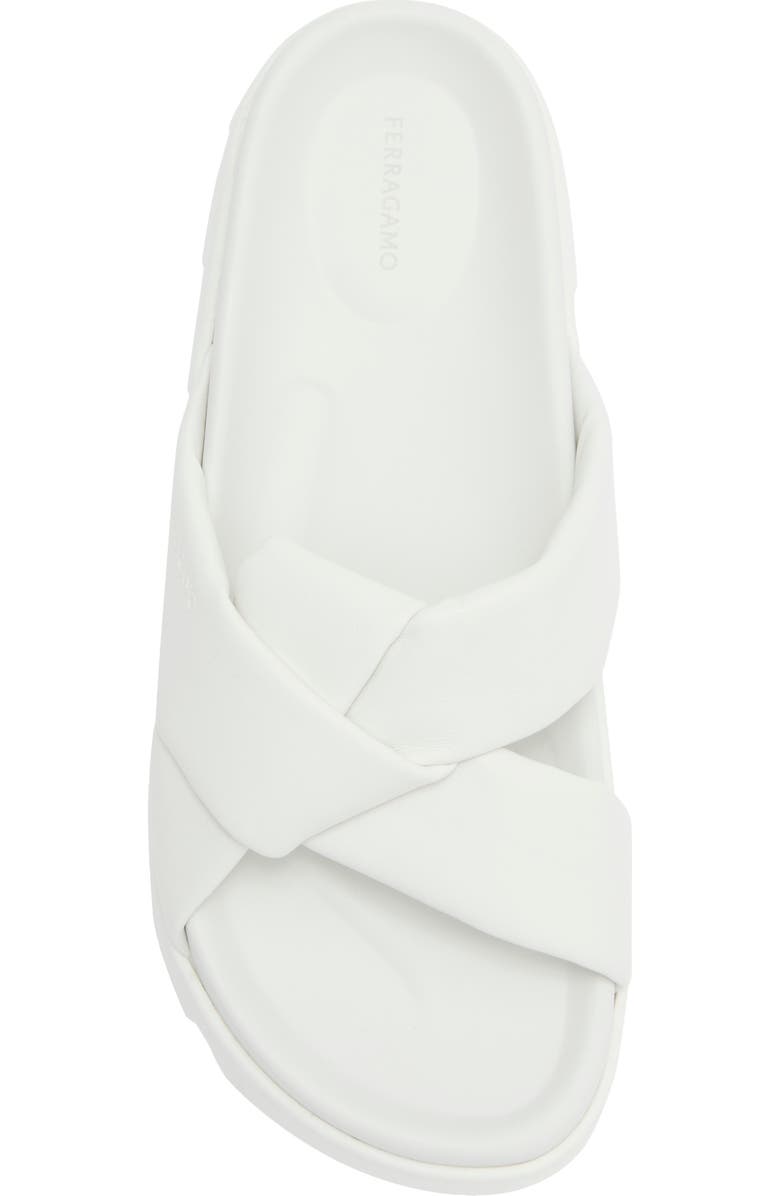 FERRAGAMO Air Lug Slide Sandal, Alternate, color, White