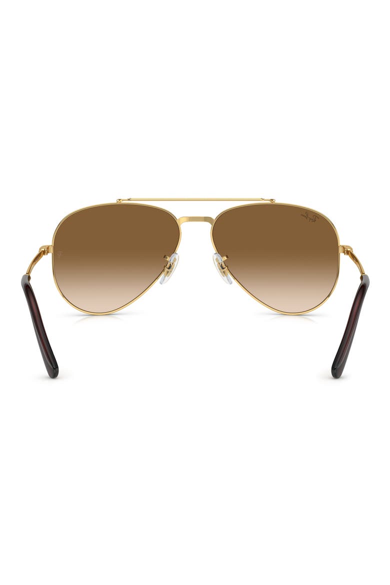New Aviator 58mm Gradient Sunglasses, Alternate, color, GOLD FLASH