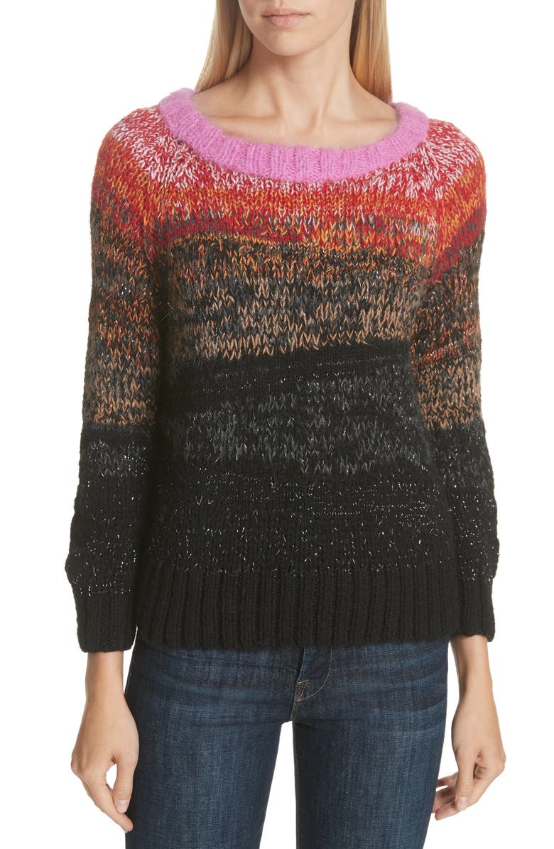 Smythe Metallic Ombré Alpaca Sweater, Main, color, 