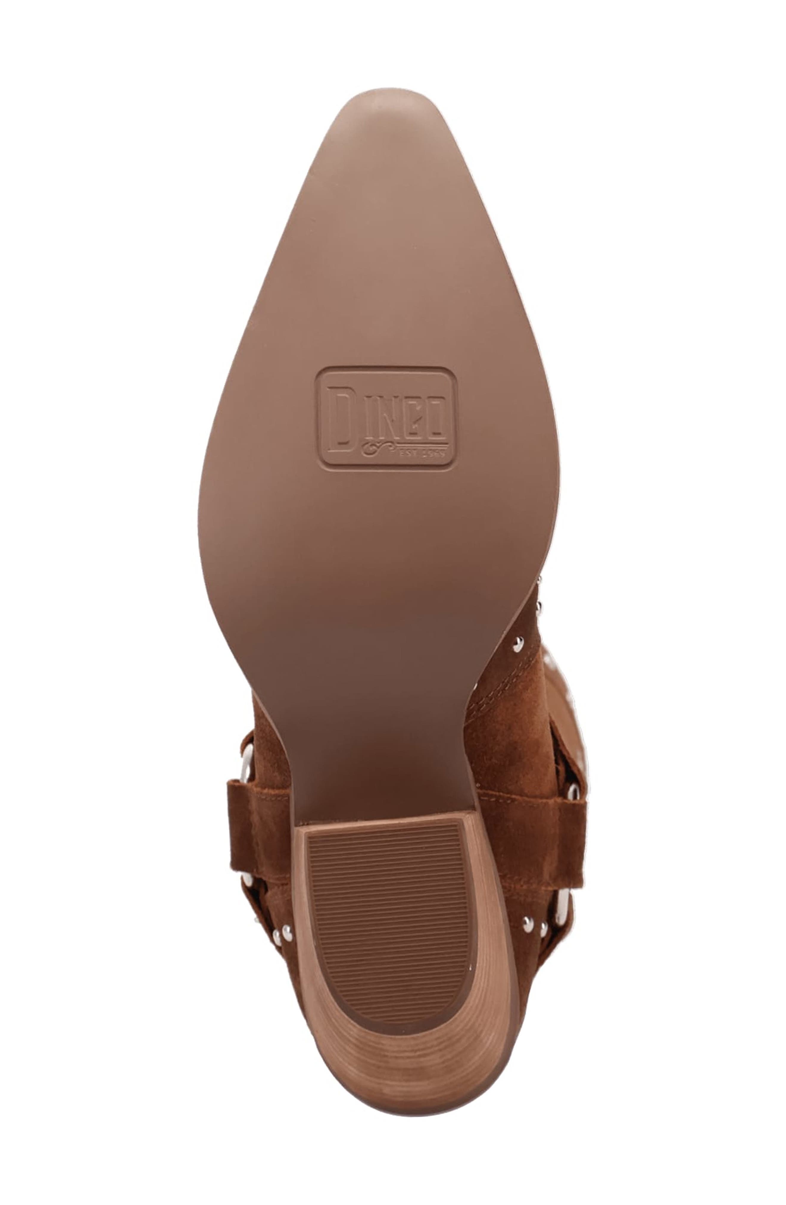 Lucky Stars Knee High Western Boot, Alternate, color, BROWN