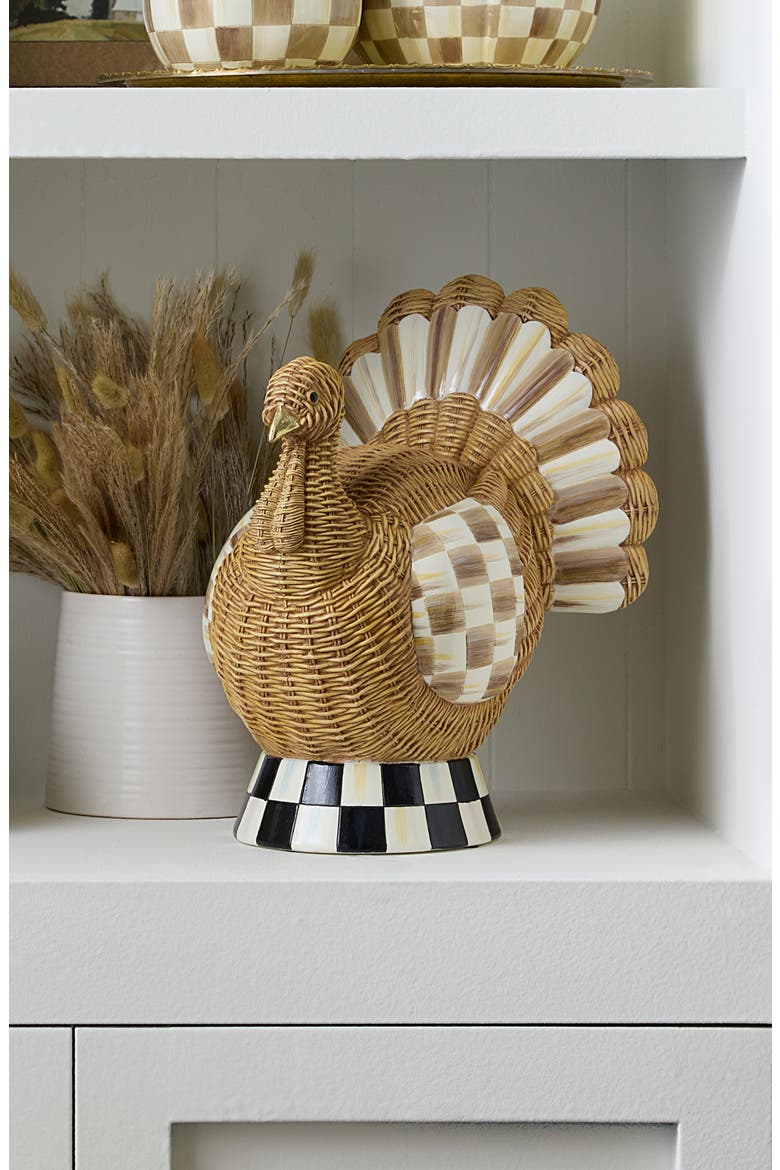 Autumnology Check Basket Weave Decoration, Alternate, color, BROWN