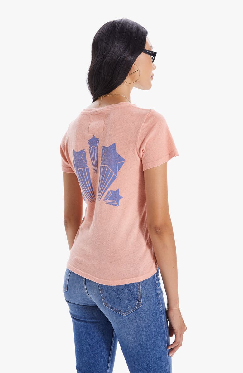 MOTHER The Itty Bitty Sinful Cotton & Linen Graphic Tee, Alternate, color,