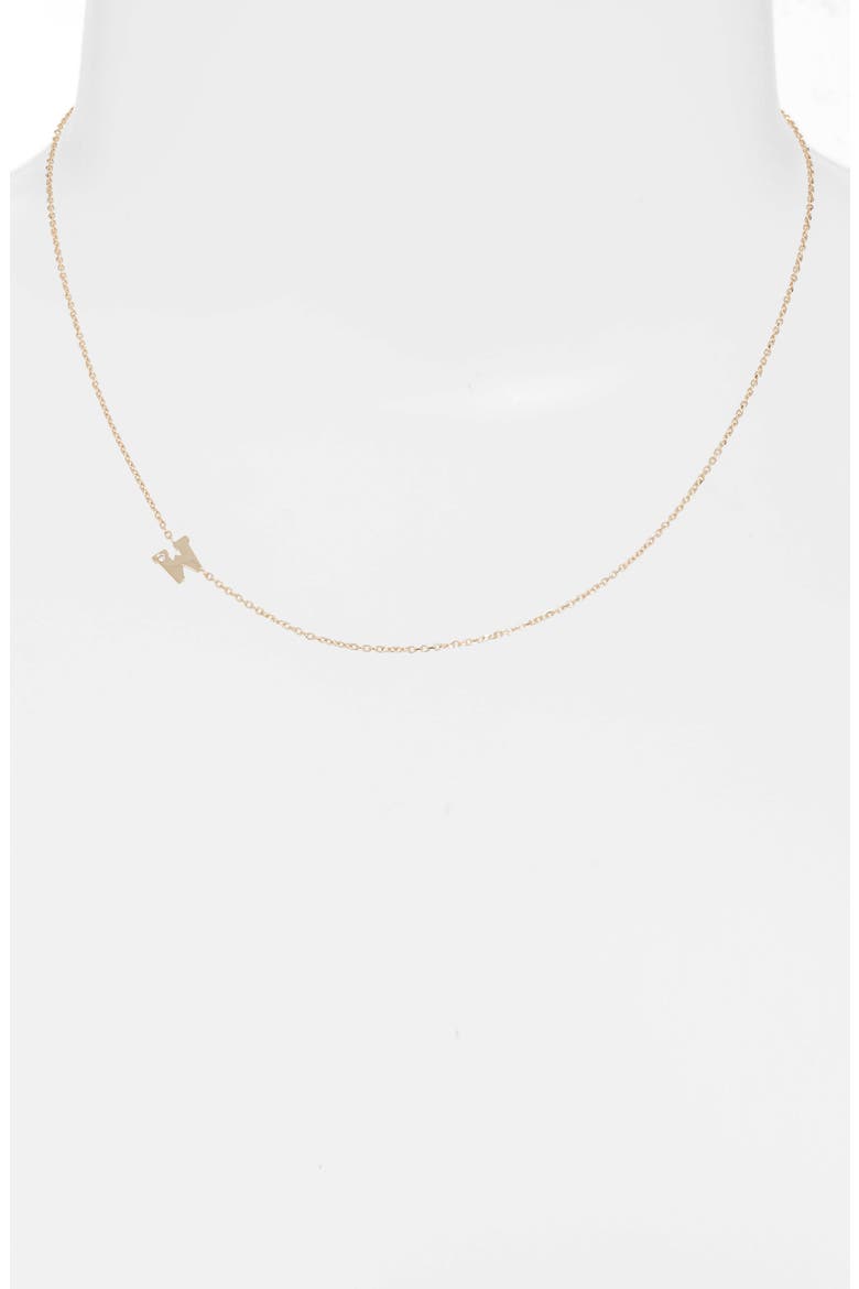 Diamond Initial Necklace, Alternate, color, W
