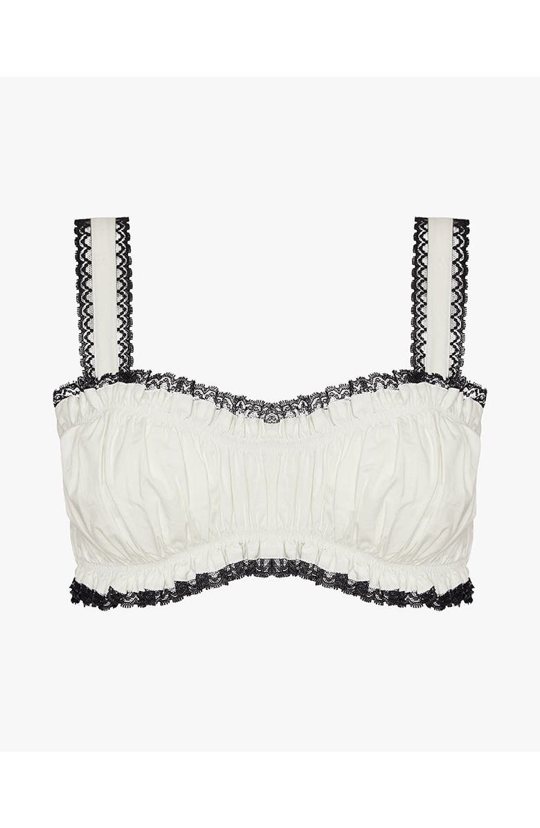 WeWoreWhat Ruched Crop Top, Alternate, color, White