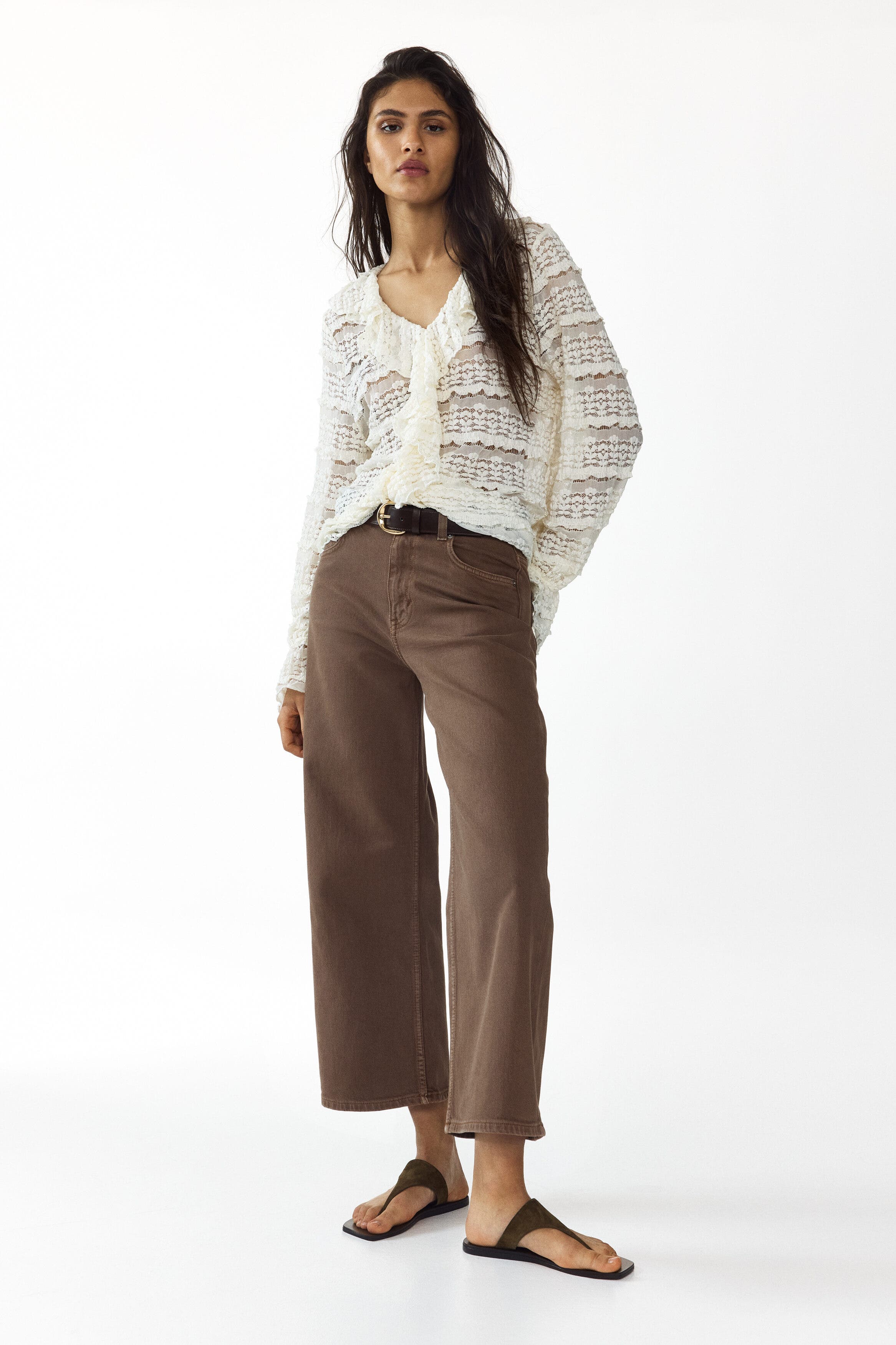 Wide High Waist Ankle Jeans - image 2