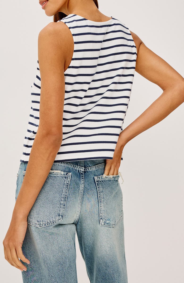Rails Grace Stripe Cotton Tank, Alternate, color, Ivory Navy Stripe