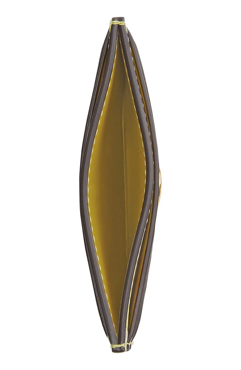 COACH Essential Paisley Print Leather Card Case, Alternate, color,