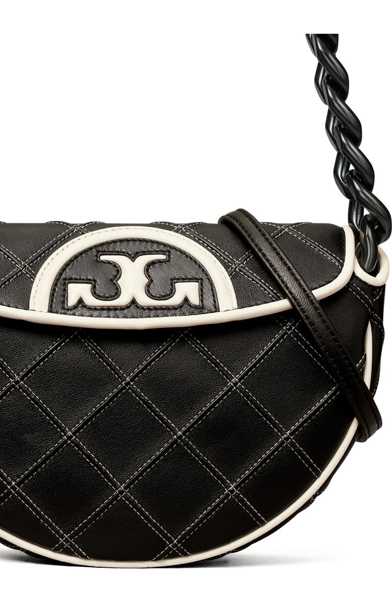 Tory Burch Mini Fleming Soft Crescent Shoulder Bag, Alternate, color,